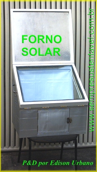 Forno Solar construdo com materiais reciclveis